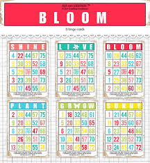 Traditional Bingo Cards To Print Spring And Summer Printable Bingo Cards For Crafts Cards Etsy In 2020 Bingo Cards Summer Bingo Cards Bingo Cards Printable