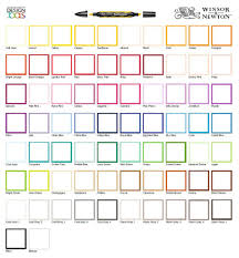 Winsor Newton Brushmarker Blank Chart Paint Color Chart