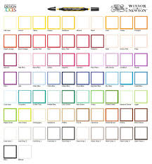 winsor newton brushmarker blank chart paint color chart