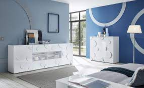 Sala Moderna Composta Da 2 Madie Cerchio 2 Ante E 2 Ante 4 Cassetti Bianco Lucido 708 Https Www Zenzeroshop It Sala Modern Mobili Della Sala Moderno Sala