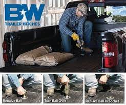 Gooseneck Hitches A Hitch When You Need It A Level Bed When You Don T The B W Turnoverball Gooseneck Hitch Converts To A Custom Trucks Trailer Hitch Trucks