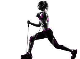 The lunge with tube bands is the queen of all legs exercises with bands. Resistance Band Leg Training