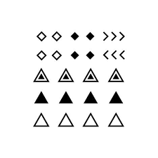 Geometric shape dotwork | best tattoo ideas & designs. Micro Geometric Shapes Young Smitten Temporary Tattoos