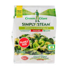 1/2 us cup of broccoli (flowerets) weighs 1.25 ( ~ 1 1 / 4) ounces. Green Giant Simply Steam Broccoli Cheese Sauce Family Size Shop Broccoli Cauliflower Cabbage At H E B