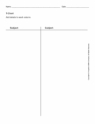 T Chart Template Sada Margarethaydon Com