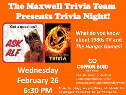 Sometimes celebrities get frozen in time by their most famous roles. Trivia Night Featuring 1980s Tv And The Hunger Games Common Bond Brewers