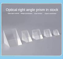 Prisme isocèle triangulaire à angle droit, réfraction des rayons, verre  optique, expérience fongique, réflexion totale, résistant à 90 degrés - ...
