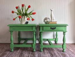 Sold Vintage End Tables Green End Tables Vintage Side Table Painted End Tables Vintage Side Table Painted Table