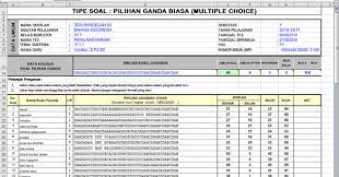 Sebelum bapakibu guru mengunduhnya seperti biasa. Contoh Aplikasi Analisis Butir Soal Pilihan Ganda Arsip Guru