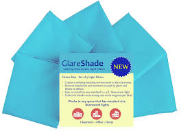 Glareshade Fluorescent Light Filter Covers 5 Pack Eliminate The Harsh Glare That Causes Eyestrain And Headaches At Work And School While Improving Focus And Classroom Walmart Com Walmart Com