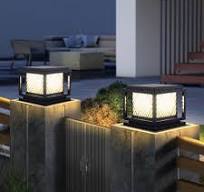 DAHGEO Solar Outdoor Column Lights Aluminum Modern Solar ...