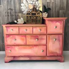 Watercolor Faux Finish Painting Wood Furniture Art Furniture Distressed Furniture