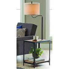 However, most options you will find on the market are more than just a table and a lamp. Better Homes Garden 4 7 End Table Floor Lamp With Usb Port Weathered And Black Finish Walmart Com Walmart Com