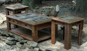Modern nesting coffee table set of 2, round accent end table with slate stone top & metal frame for living room office balcony, side table for bedroom (b) $134.99. Barn Wood And Slate Coffee Table 17 Best Images About Old Door Tables On Pinterest Pine Table Recycled Door And End Barn Wood Coffee Table Old Door Tables