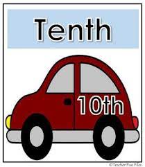 Teacher Fun Files Ordinal Number Flashcards Ordinal Numbers Number Flashcards Flashcards
