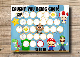 Kids Reward Chart Mario Reward Chart Printable Instant