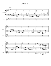 Arranged for violin and piano. Canon In D Piano Violin Sheet Music For Piano Violin Solo Musescore Com