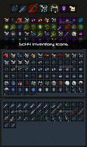 Sci Fi Inventory Icons Pixel Art Games Sci Fi Icon