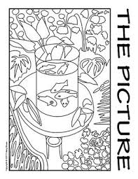 Goldfish By Matisse Collaborative Activity Coloring Pages Famous Art Coloring Matisse Coloring Pages