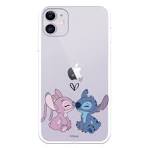 Official Lilo & Stitch Compatible iPhone 11 Case - Angel & Stitch Kiss to  Protect Your Mobile Phone - Flexible Silicone iPhone Case with Official ...