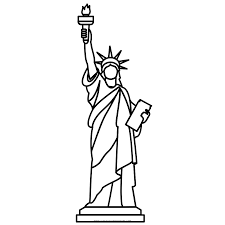 Resultado De Imagen Para Estatua De La Libertad Para Pintar Facil Desenho Da Estatua Da Liberdade Estatua Da Liberdade Imagens De Desenhos