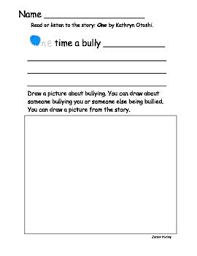 One Time A Bully Creative Writing Bullying Lessons Creative Writing Bullying