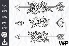 Download Floral Arrows Svg Boho Svg Arrow Svg Graphic By Wanchana365 Creative Fabrica
