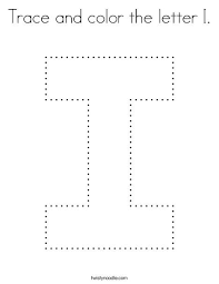 Trace And Color The Letter I Coloring Page Twisty Noodle Coloring Pages Lettering Football Coloring Pages