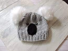 Excited To Share This Item From My Etsy Shop Knit Koala Beanie Koala Hats Koala Bear Beanie Baby Koala Ha Baby Hats Knitting Kids Animal Hats Crochet Bear