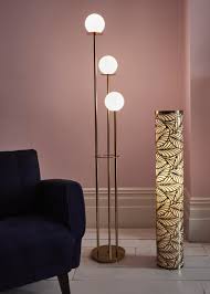 Glass Floor Landing Stella Opal Glass Ball Floor Lamp H162cm X W27cm Glassfloor Landing Lounge Floor Lamp Lounge Lamps Gold Floor Lamp