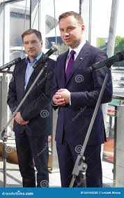 Andrzej Duda Candidate for the Polish President with Piotr Duda President  of Solidarity Union Editorial Image