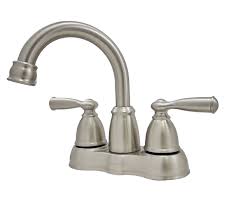 The banbury collection highlights a timeless nostalgia for traditional versatility and sets a tone that is both classical and sensible. Moen Banbury Ws84913srn 4 In Centerset 2 Handle High Arc Bathroom Faucet In Spot Resist Brushed Nickel