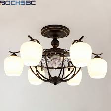 Bochsbc Nordic Led Anion Ceiling Fan Lights E27 Black Light Fixture Remote Home Deco Living Dining Room Bedroom Hanging Lamps Ceiling Fans Aliexpress