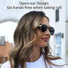 GetD Occhiali da sole Bluetooth intelligenti per uomini e donne, controllo  vocale e orecchie aperte, occhiali intelligenti per ascoltare musica e ...