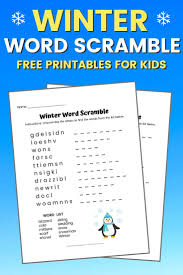 There are a good variety of words in the families that have familiar picture clues (like cat, van, cap, etc). Winter Word Scramble Free Printable With Answer Key