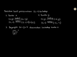 Check spelling or type a new query. Contoh Soal Pencerminan Terhadap Sumbu X Dan Sumbu Y Youtube