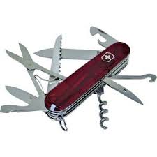 Auch dieses messer ist kein spielzeug! Victorinox Huntsman 1 3713 T Schweizer Taschenmesser Anzahl Funktionen 15 Rot Transparent Kaufen