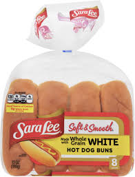 smooth whole grain white hot dog buns