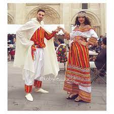 Algerian Couple In Traditional Clothes From Kabyle Traditional Outfits Algerian Clothing Sartorial
