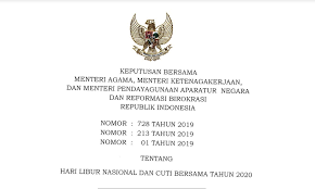 Download Skb Libur Nasional Dan Cuti Bersama Tahun 2020 Pdf