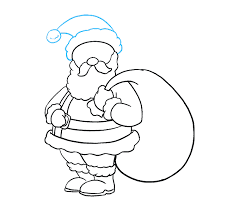 After this, we have to put a light brown color in the thirds gift. How To Draw Santa Claus In A Few Easy Steps Easy Drawing Guides