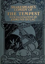 Book Cover By Edmund Dulac For Shakespeare S The Tempest Book Art Vintage Book Covers Victorian Books