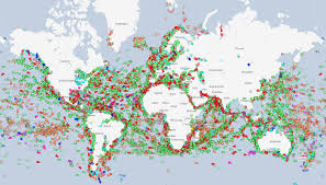 map visualizing every ship at sea in real time