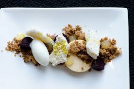 Coffee Roasted Beets Caramelized White Chocolate Georgia Olive Oil And Buttermilk Food Fine Dining Desserts Artisan Food