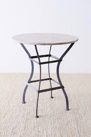 French Iron Stone Top Bistro Or Cafe Table In 2020 Outdoor Patio Furniture Sets Marble Bistro Table Patio Decor
