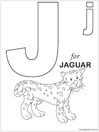 Download and print for free. Letter J Is For Jaguar Coloring Pages Alphabet Coloring Pages Coloring Pages For Kids And Adults