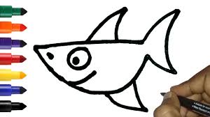 How To Draw Shark Fish In Easy For Kids Easy Fish Drawing And Coloring Pages For Children Youtube How to draw a cartoon shark in a few easy steps: how to draw shark fish in easy for kids easy fish drawing and coloring pages for children