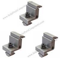 Solar mounting adjustable end clamp, made of aluminum.