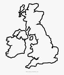 United Kingdom Ireland Map Coloring Page United Kingdom Map Colour Hd Png Download Kindpng