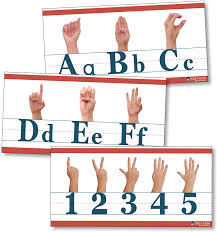 Group 4 o p q r s t 40. Buy American Sign Language Abc And Counting To 10 Alphabet Strip Line Matte 9x150 Young N Refined Online In Turkey B08xqc27rp